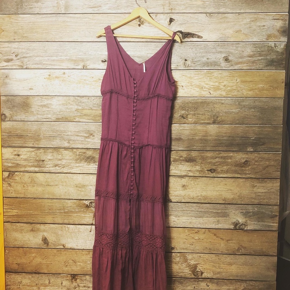Free People Burgundy Sundress Size Large